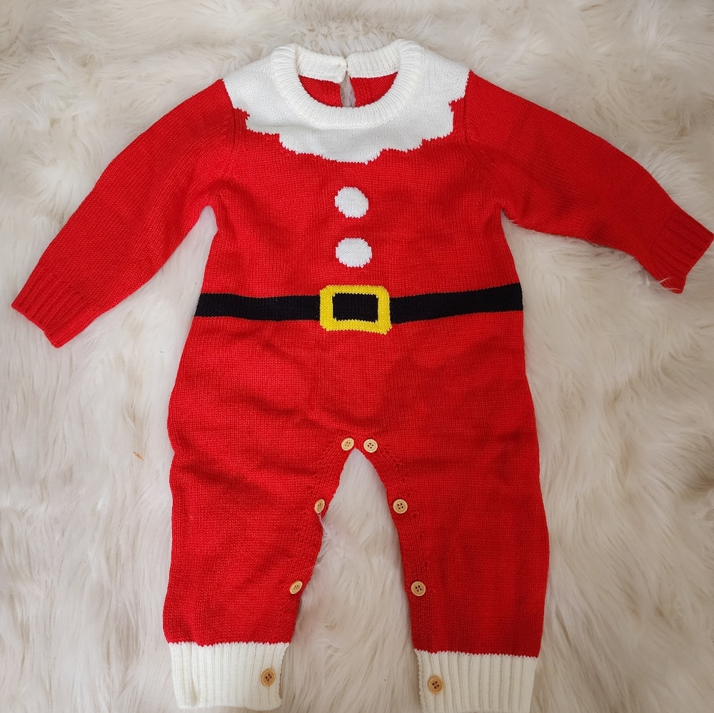 Santa sweater onesie